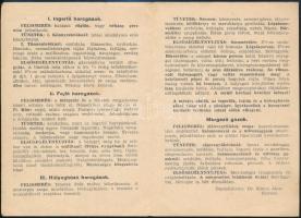 cca 1938 Harcgáz-betegségek elsősegély táblázata a Magyar Vöröskereszt Egylet 2 lapos kiadványa, 4 f...