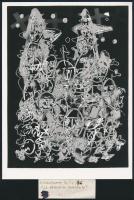 Pierre Cordier (1933-): Chimigramme 20/12/56, feliratozott, pecséttel jelzett fotó, 24×18 cm