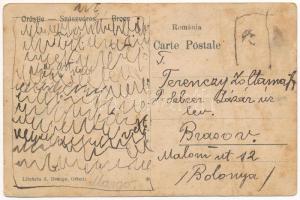 Szászváros, Broos, Orastie; Ardeleana román bank, A. Branga könyvkereskedése és I. Vulcu fűszerkeres...