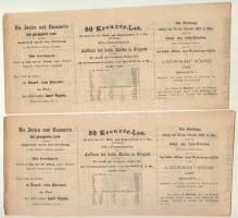 Budapest / Pest 1873. "A Magyar Királyi Pénzügyminisztérium arany- és ezüst sorsjátéka az Újpes...