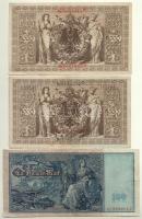 Német Birodalom 1908. 100M + 1910. 100M + 1910. 1000M (2xklf) + 1922. 1000M + 1923. 100.000M szükség...