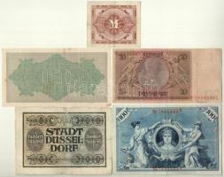 Német Birodalom 1908. 100M + 1910. 100M + 1910. 1000M (2xklf) + 1922. 1000M + 1923. 100.000M szükség...