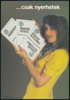 1983 ...csak nyerhetek, Országos Takarékpénztár kisplakát, villamosplakát, 23,5x16,5 cm