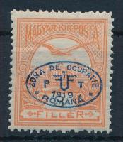 Debrecen I. 1919 Turul 3f Bodor vizsgálójellel (60.000) (kis törés / small fold)