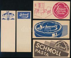 5 db Schmoll pasta reklámos számolócédula