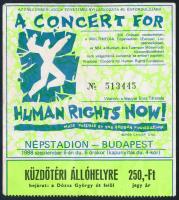 1988 A Concert for Human Right Now!, Bp., Népstadion koncertjegy