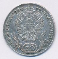 1786B 20kr Ag "II. József" T:2- Hungary 1786B 20 Kreuzer Ag "Joseph II" C:VF Hus...