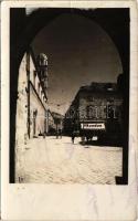 1938 Dubrovnik, Ragusa; utca, Bata üzlet / street view, shop (ragasztónyom / glue marks)