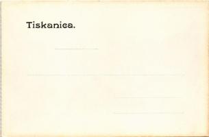 Zagreb, Zágráb; Jelacicev trg / piac, lóvasút, üzletek / market, horse-drawn tram, shops (EK)