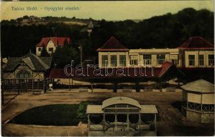 1914 Tarcsa, Tarcsafürdő, Bad Tatzmannsdorf; Gyógytér részlet. Stern J. fényképész kiadása / Kurpark / spa park (EK)