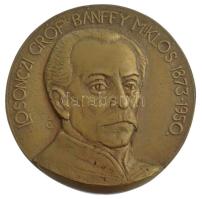 Tőrös Gábor (1934-2021) DN Losonczi Gróf Bánffy Miklós 1873-1950 bronz emlékérem (145mm) T:1-