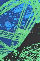 Hervé, Rodolf (1957-2000): Eiffel-torony. Szitanyomat, papír, jelzett. 36x22 cm. / Hervé, Rodolf (19...