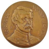 Tőrös Gábor (1934-2021) DN Arany János 1818-1882 bronz emlékérem (145mm) T:1- peremén felül lyukasztott
