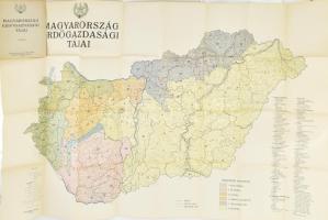 1963 Magyarország erdőgazdaság tájai,1:500.000, Bp., Országos Erdészeti Főigazgatóság, 77x115 cm