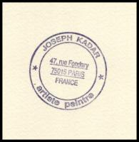 Joseph Kádár (1936-2019): Absztrakt kompozíció. Szitanyomat, papír, jelzett. Művészpéldány EA jelzés...