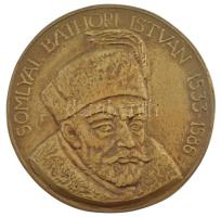 Tőrös Gábor (1934-2021) DN Somlyai Báthori István 1533-1586 bronz emlékérem (140mm) T:1- peremén felül lyukasztott