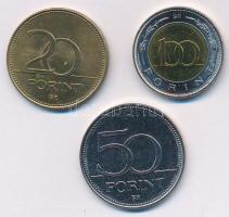2002. 100Ft "Kossuth" + 2003. 20Ft "Deák" + 2004. 50Ft "Európai Unió" ...