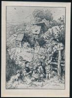 Ludwig Richter (1803-1884) 5 db illusztrációja, vászonon