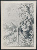 Ludwig Richter (1803-1884) 5 db illusztrációja, vászonon