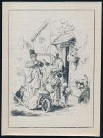 Ludwig Richter (1803-1884) 5 db illusztrációja, vászonon