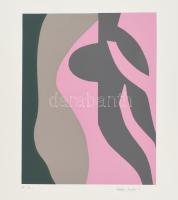 Halász Szabó Sándor (1920-1997): Hommage á Matisse. Szitanyomat, papír, jelzett, művészpéldány E.A. jelzéssel, 29x22 cm / screenprint on paper, signed, artists proof