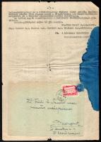 1948-1949 Szegedi Népügyészség népbírósági vádirata, és itélete, borítékkal. Benne a vádlott, Kovács...