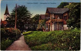Tarcsa, Tarcsafürdő, Bad Tatzmannsdorf; Schweizi ház és temploma, nyaraló / villa, church, spa (EB)