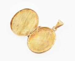 Arany (Au) 14K képtartó medál, jelzett, 2,5×1,5 cm, nettó: 4,7 g