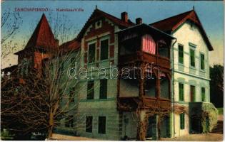 1917 Tarcsa, Tarcsafürdő, Bad Tatzmannsdorf; Karolina nyaraló. Gustav Löwy és Testvére kiadása / villa (kis szakadás / small tear)
