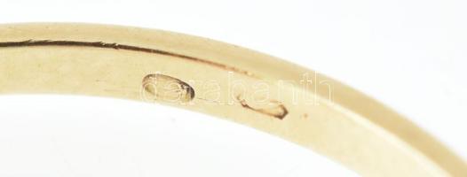Arany (Au) 14K áttört szalagos gyűrű, jelzett, méret: 58, nettó: 1,6 g