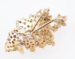 Arany (Au) 14K sokköves függő, jelzett, 2,8×1,5 cm, bruttó: 3,4 g