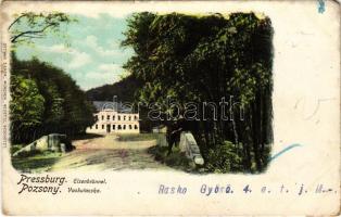 1902 Pozsony, Pressburg, Bratislava; Vaskutacska. Ottmar Zieher / Eisenbrünnel (Eisenbründl) / Zelezná Studienka / spa, bathhouse (EM)