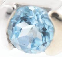 Fehérarany (Au) 14K akvamarin köves gyűrű, jelzett, méret: 57, bruttó: 3,9 g