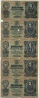 1930. 20P (5x) T:III,III- Hungary 1930. 20 Pengő (5x) C:F,VG Adamo P11