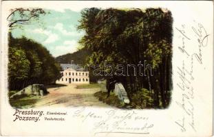 1901 Pozsony, Pressburg, Bratislava; Vaskutacska. Ottmar Zieher / Eisenbrünnel (Eisenbründl) / Zelezná Studienka / spa, bathhouse (EK)