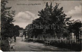 1913 Szobránc, Szobráncfürdő, Kúpele Sobrance; fürdő sétány / spa, promenade (EM)