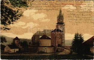 1918 Körmöcbánya, Kremnitz, Kremnica; Vártemplom / castle church (kis szakadás / small tear)