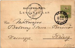 1904 Vágzsigmondháza, Zsigmondháza, Orlové (Vágbeszterce, Povazská Bystrica); Hohenlohe herceg kasté...