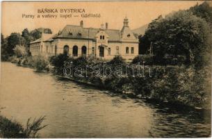 Besztercebánya, Banská Bystrica; Gőzfürdő, Garam folyó. Strelinger Bernát kiadása / Parny a vanovy kupel / spa, on Hron riverside (EK)