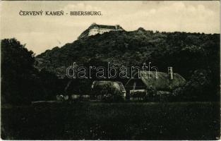 Vöröskő, Cerveny Kamen; Vöröskő vára. Samuel May kiadása / Schloss Bibersburg / Hrad Cerveny Kamen / castle (EK)