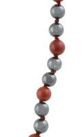 Hematit, vörös jáspis nyaklánc, h: 50 cm