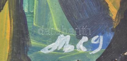 Olvashatatlan (MC9?) jelzéssel: Expresszív alak. Olaj, karton, kartonra kasírozva. Fakeretben. 15x36...