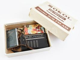 Sokol rádió eredeti dobozában, alkatrészekkel + egy újabb rádió