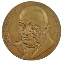 Tőrös Gábor (1934-2021) DN Szabó Dezső 1879-1945 bronz emlékérem (128mm) T:1- felül peremén lyukasztott