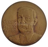 Tőrös Gábor (1934-2021) DN Veres Péter 1897-1970 bronz emlékérem (135mm) T:1- felül peremén lyukasztott