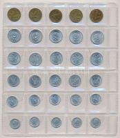 1956-1989. 5f-20Ft 50db-os érmetétel műanyag berakólapokon T:vegyes