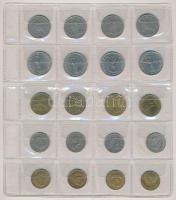 1956-1989. 5f-20Ft 50db-os érmetétel műanyag berakólapokon T:vegyes