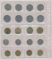 1956-1989. 5f-20Ft 50db-os érmetétel műanyag berakólapokon T:vegyes