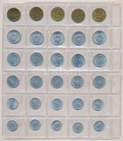 1959-1989. 5f-20Ft 50db-os érmetétel műanyag berakólapokon T:vegyes