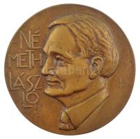 Tőrös Gábor (1934-2021) DN Németh László bronz emlékérem (128mm) T:1- felül peremén lyukasztott